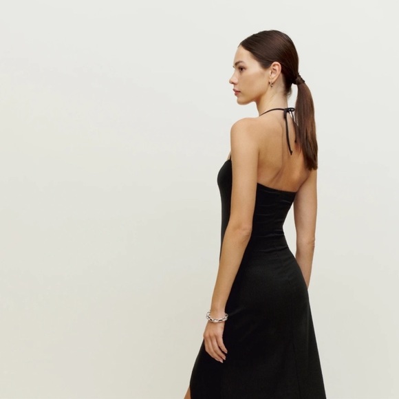 REFORMATION Hilo Ribbed Knit Halter Dress NWT Party Wedding Quest Resortwear - Picture 2 of 8